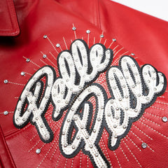 Pelle Pelle World Famous Soda Club Red Real Leather Jacket