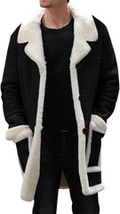 Mens Winter Shearling Leather Long Coats