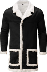 Mens Winter Shearling Leather Long Coats