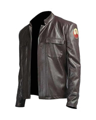 Star Wars The Last Jedi Brown Leather Poe Dameron Jacket