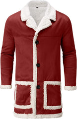 Mens Winter Shearling Leather Long Coats