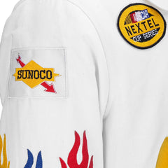 Men's Wonder White Racing Real Leather Jacket