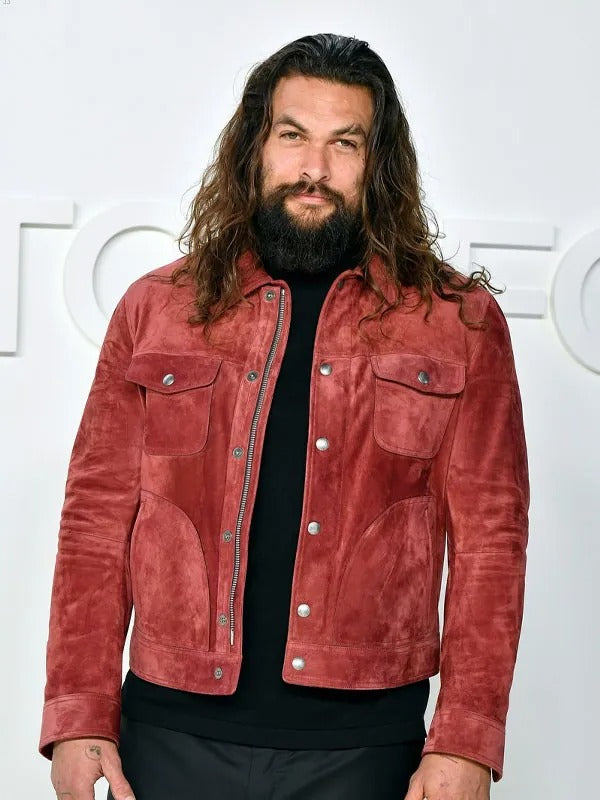 Jason Momoa Aquaman red jacket