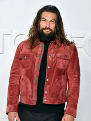 Jason Momoa Aquaman red jacket