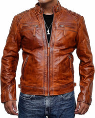 Mens Brown Leather Jacket