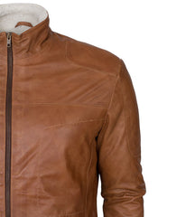 Men's Light Brown Leather Jacket