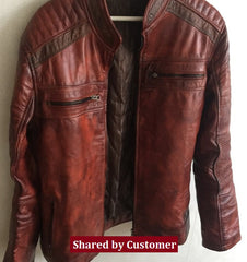 Stylish Brown Leather Jacket UK