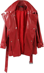 Red Leather Coats