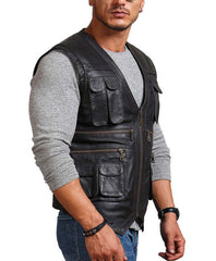 Leather Waistcoat Mens