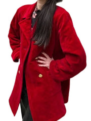 Christmas Red Peacoat