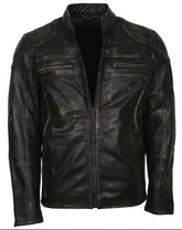 Leather Biker Jacket for Mens