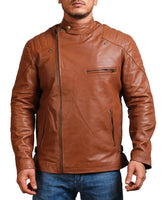 Men's Brown Biker Leather Jacket