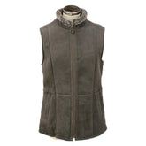womens leather gilet