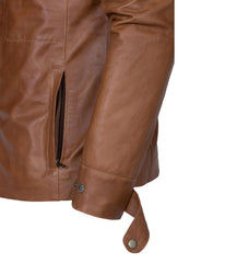 Men's Light Brown Leather Jacket