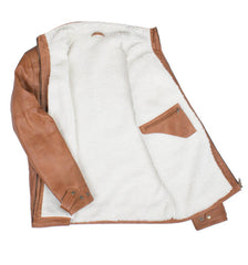 Men's Light Brown Leather Jacket