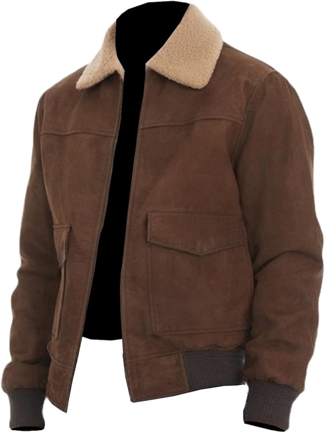 Brown Fur Collar Jacket Men