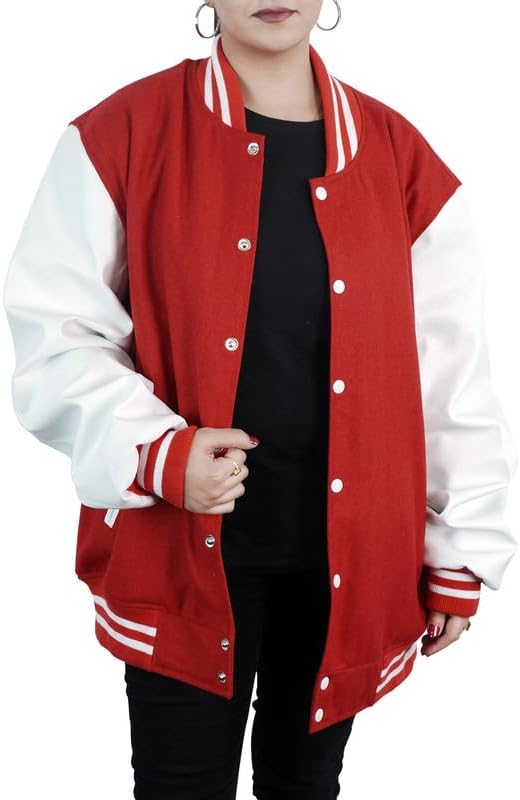 Red and White Bomber Jacket
