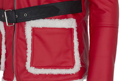 Santa Claus Faux Leather Coat