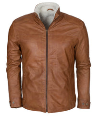 Men's Light Brown Leather Jacket