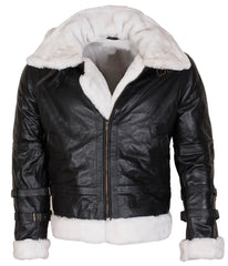 Men’s Black B3 Bomber Shearling Jacket