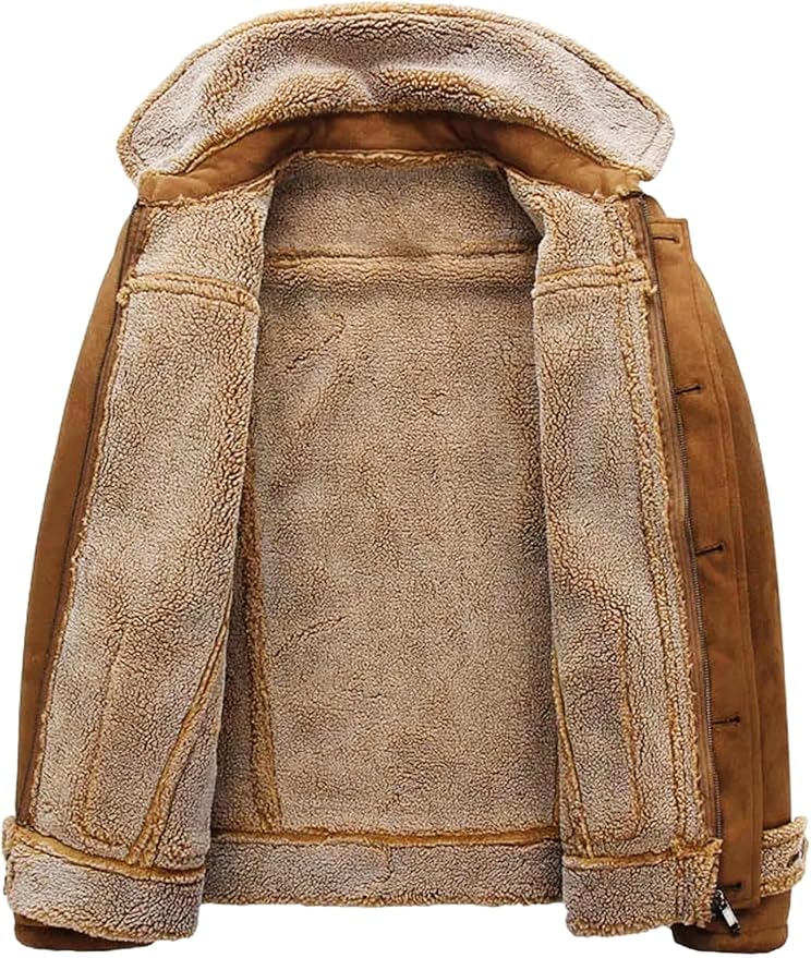Faux Shearling Leather Jacket UK