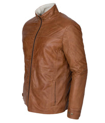 Men's Light Brown Leather Jacket