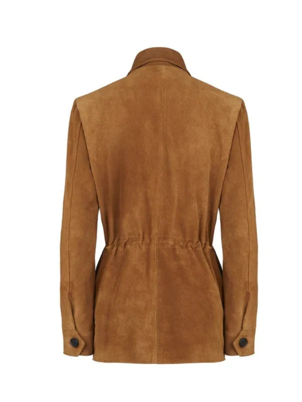 Brown Suede Coat for Women