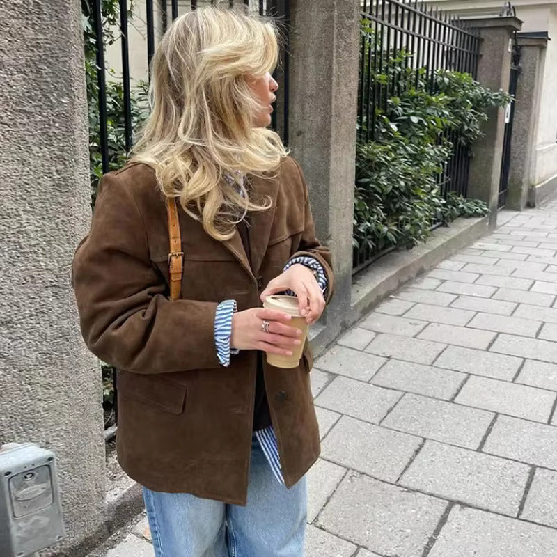 Suede coats for women