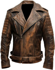 Distressed Leather Jacket