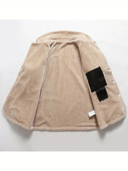 Men’s Winter PU Leather Fur Coat