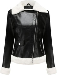 Women’s Winter Leather Bomber Jacket