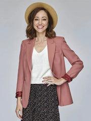 Women's The Wedding Veil Inspiration Autumn Reeser Pink Blazer