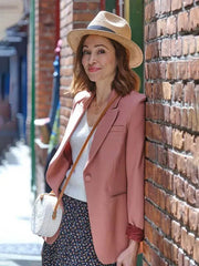 Women's The Wedding Veil Inspiration Autumn Reeser Pink Blazer