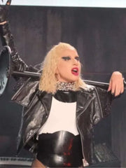 Women's Gaga Joker Folie A Deux 2024 Black Real Leather Jacket