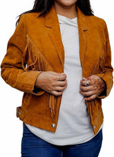 Women’s Western Suede Fringe Coat
