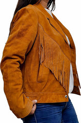 Women’s Western Suede Fringe Coat