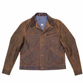 Charles Brown Cowboy Distressed Leather Jacket