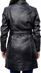 Women’s Black Sheepskin Leather Coat
