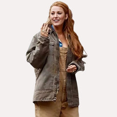 Women's Blake Lively It Ends with Us 2024 Grey Cotton Jacket
