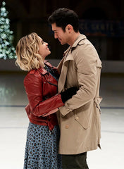 Emilia Clarke Red Leather Jacket - Last Christmas Jacket