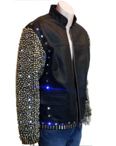 WWE Wrestler Christopher Keith Irvine aka Chris Jericho Black LED Light-up Leather Jacket