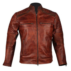 Men's Cafe Racer Leather Jacket