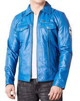 Men’s Dragon Ball Z Blue Leather Jacket