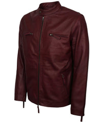 Maroon Leather Jacket