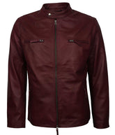 Maroon Leather Jacket