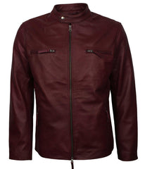 Maroon Leather Jacket