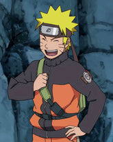 Naruto Shippuden Black and Orange Real Leather Jacket