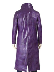 Suicide Squad Leather Purple Trench Coat