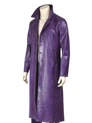 Suicide Squad Leather Purple Trench Coat