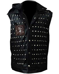 Watch Dogs 2 Wrench Real Leather Studded Black Vest
